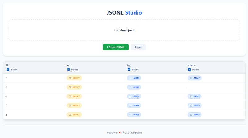 JSONL Studio
